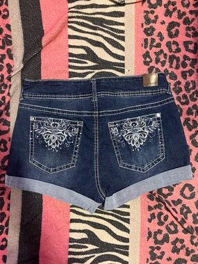 Vintage Y2K wallflower rhinestone Jean shorts